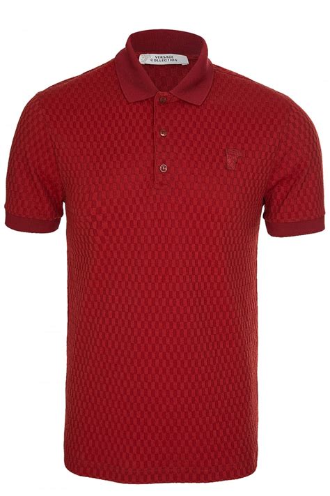 versace red polo|Versace polo shirt price.